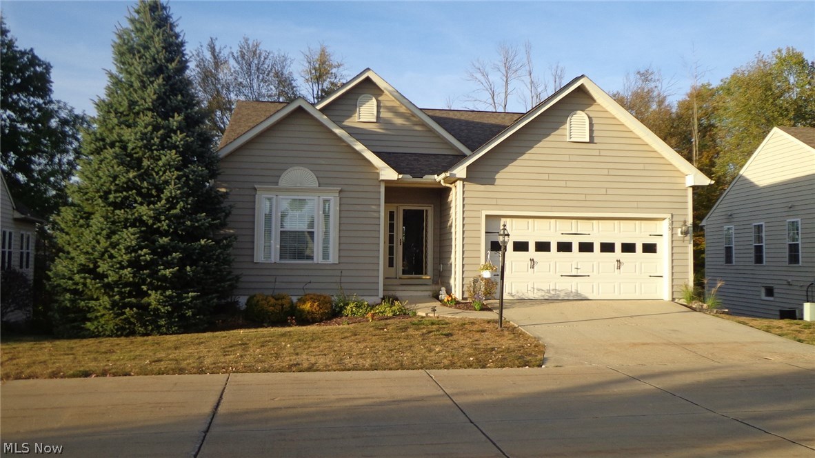 Located in the beautiful Brandywine Preserve off Twinsburg Rd this low maintenance ranch awaits your visit. The natural views and tranquil sounds of the creek present themselves from the first floor deck continuing down to a stamped concrete patio off the lower level walkout. While enjoying your private back yard relax your muscle in the outdoor Jacuzzi tub also located on the lower level patio. Tall ceilings and an open floor plan are found throughout the main level kitchen and family room with a more than adequate amount of natural window light. The First floor master is private with its' own full bath and plenty of room for a large king bed with dresser set. Two other bedrooms are adjacent to master. The main foyer area has an entrance to the lower level recreation and entertainment area. In this area you'll find all finished guest bedroom, full bathroom, and plenty of room for entertaining visitors with walkout patio. That's over 2700 sq/ft of total space. If lugging laundry up and