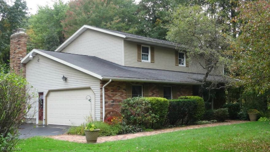 2,400 Sq Ft 5 Bedroom all electric custom built home by Amish on 3.68 acres.  Stand by generator runs by propane and load meter.  Full basement with 4 heaters and fireplace and Culligan water softener.  Attached 2 car garage with electric opener, hot and cold water and pull down storage.  Security system on all doors and tilt in windows.  Large eat in kitchen with Swanstone sink.  Hardwood floors in Dining Room.  Large front Living Room with picture window overlooking deep front lot and Family Room with fireplace and slider to private wooded back lot.  Front porch and back deck and gazebo plus shed.  Loads of closet space, lots of room.  Seller to escrow for septic with acceptable offer.