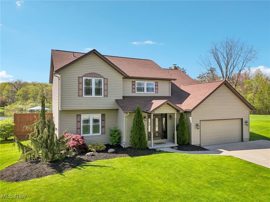 Beautifully updated 4-bedroom, 4-bathroom Colonial located in a desirable Brunswick cul-de-sac. With nearly 4,000 square feet of living space, this home offers 4 spacious bedrooms and 4 remodeled bathrooms. The backyard is a highlight, featuring a 27-foot above-ground pool, deck, step-down patio, and stunning views of the private lake. The first floor includes multiple living areas, a laundry room, and a kitchen with views of the backyard. Upstairs, you'll find all four bedrooms, including a large master suite with an en-suite bathroom, walk in and spacious closet and balcony overlooking the lake. The finished basement features a wet bar, gym or theatre room and a full bathroom. Recent updates include new windows and sliding doors (2021), a new roof (2020), new hot water tank (2020), HVAC (2017), upgraded doors, a new entryway, exterior shed, and a new pool heater (2024). This home offers a perfect blend of comfort, space, and tranquility. Contact the listing agent today to schedule a tour!