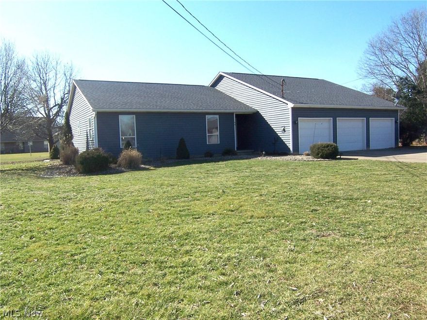 Comfortable move-in ranch home offering 3 bedrooms, 2.5 baths & great room with vaulted ceiling, sky lights & fireplace. The great room also has an area for dining with hardwood flooring. Enjoy the large eat-in kitchen, heated sun room, newer basement rec room & bath. It also has a 3-car attached garage with stairs to overhead storage & a 1-car detached garage (14x22) for a total of 4 garages. Newer deck, roof, hot water tank & disposal. Over 2,600 finished sq ft on a level half acre lot in Williamstown school district.