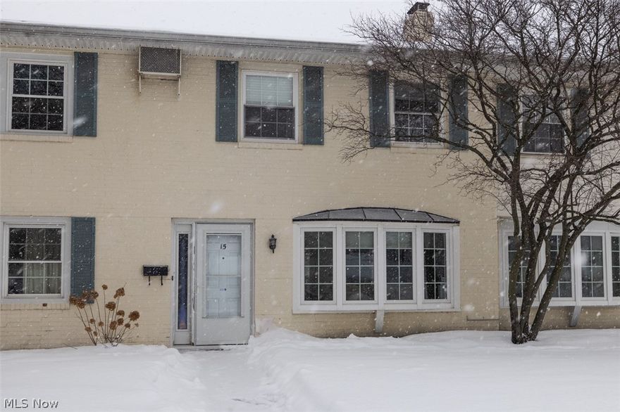 Welcome to this beautiful move in ready condo in the heart of Mentor. Walking in you’ll be greeted by a two story foyer completed with a chandelier. The large living room features built ins and a large bay window providing an abundance of light. The dining room adjoins the living space connecting to the kitchen with a sliding door to the patio. In the kitchen you’ll enjoy the updated cabinets and counter tops. heading back to the front from the kitchen you’ll find a large half bathroom that doubles for laundry.  Going up the curved stair case you’ll find three large bedrooms and a his and hers full bathroom. Out back you’ll find a nice sized patio and a one car garage steps away. This is the best of condo living with the HOA paying for the heat, sewer, water, trash, pool, and more. Schedule your private showing today.