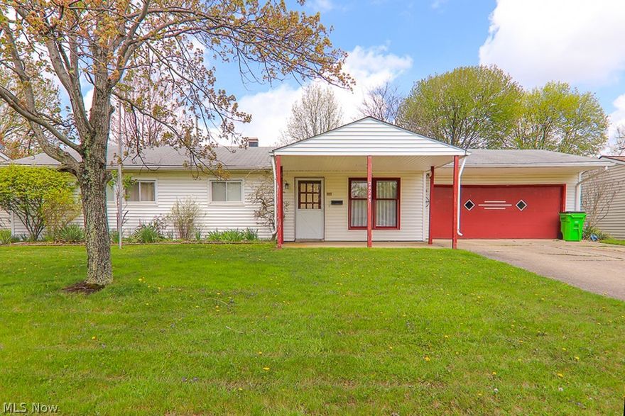 Hello, house hunters!  You may not be an avid football supporter, but we guarantee that you’ll quickly become the biggest RUGBY fan the world has ever known once you visit this magnificent property!  That’s right:  24245 RUGBY COURT is on the market, and you’d be wise to “run” over to Bedford Heights today!  Set back in a cozy, serene corridor marked by beautiful lawns and supreme tranquility, this 3-bed, 2-bath MASSIVE ranch is sure to inspire that warm sense of “home” from the moment you approach the residence.  Upon arriving on the property, visitors will notice that the bountiful front lawn complements the spacious driveway and two-car garage.  Open the front door, and your eyes will feast upon the pleasures that accompany this vast front room.  Make no mistake:  This is just the beginning.  Beautifully-crafted wooden cabinets decorate the kitchen, large windows in the back room provide breathtaking views of the evergreen backyard (which also includes a shed), and a unique floorpla