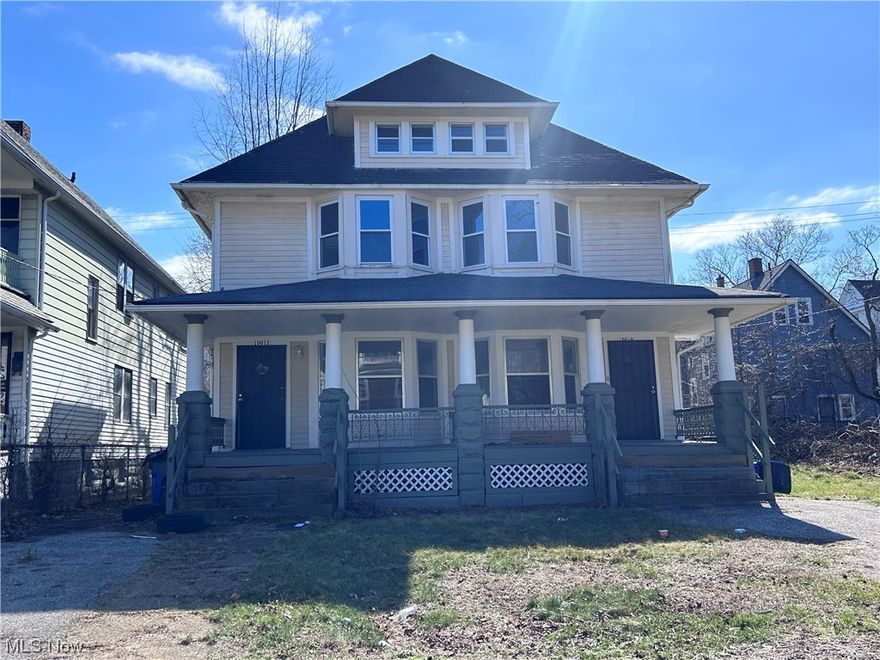 Investor Special!!  This spacious 3600 square foot home is an incredible investment opportunity for those looking to expand their real estate portfolio. The unique layout features four bedrooms on each side, providing ample living space for multiple tenants or a large family. With separate private basements and mechanicals for each unit, this home offers both privacy and convenience. Its historic charm, combined with modern upgrades, and its convenient location make it an attractive option for potential renters. A short ride to University Circle, University Hospitals and Cleveland Clinic, Rockefeller Park, and the Cultural Gardens.  Put your personal touch on an already renovated masterpiece.  Market rent is between $1400-$1600 per side!  Don't miss out on the chance to own this one-of-a-kind property!
Auditors site reads 6 bedrooms, owner states 8 bedrooms.