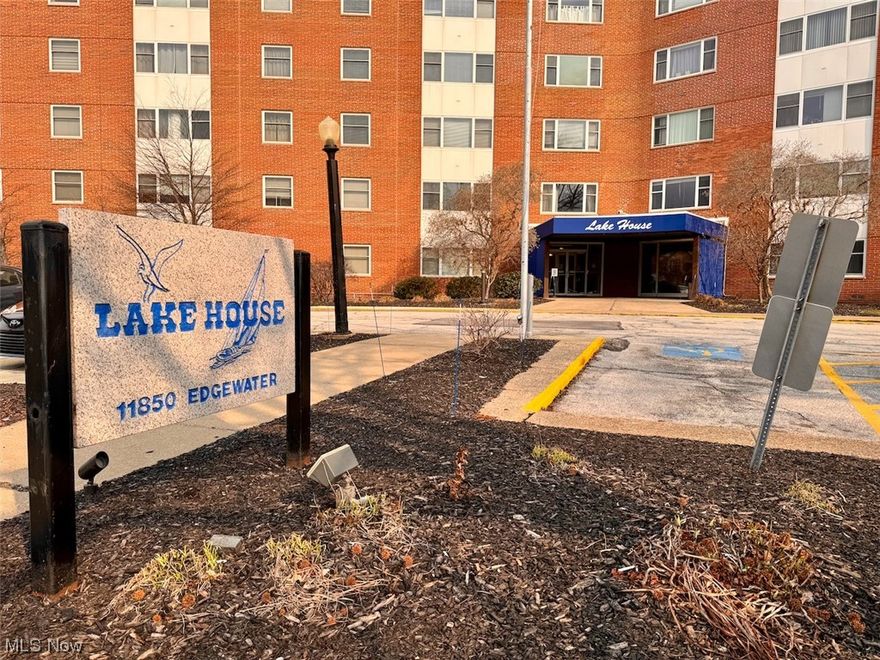 A stylish contemporary one-bedroom condo, this is a rare opportunity to own one of NEO's most spectacular views of Lake Erie. Step off the elevator onto the tenth floor and privacy and style await in #1019. Walk through the door into a spacious living room, and you are immediately drawn to the expansive windows framing a gorgeous view of the lake and the water intake Crib on the horizon. It feels immense—the condo that is! A convenient galley kitchen is just off the foyer. With stainless appliances and ample counter space, there's plenty of room for two chefs who enjoy sharing cooking meals together. Or if you like cooking alone, there's plenty of room to make a mess all on your own! The bathroom is off the hallway leading to the spacious bedroom, again with spectacular views of the lake. Recently painted and furnished, this condo is move-in ready. Amenities in the building comprise a well-equipped workout gym, laundry, roof access, and a lakeside pool when the weather permits. The condo includes a parking space inside the garage and a storage locker. The Lake House is a short bike ride from Lakewood and Edgewater Parks. And for dinner or cocktails after work, the Lake House is a short walk from one of Cleveland's finest restaurants, Pier W.