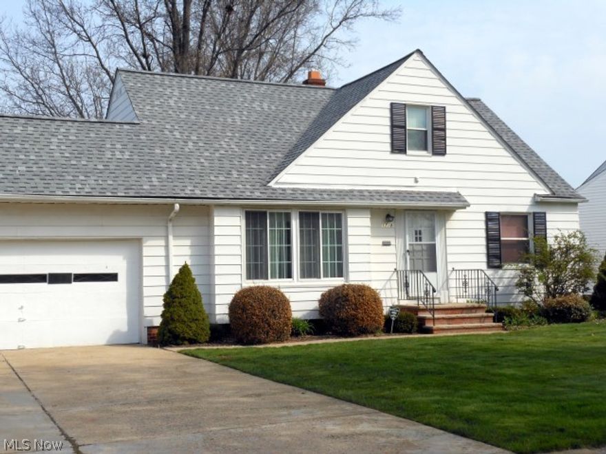 One owner home for 60 years. Updating the decor is buyer's choice.  Newer Vinyl windows, Roof. 2 Bedrooms on 1st with full bath.  2 bedrooms on 2nd with full bath.  Updated Eat in Kitchen and all appliances will stay. Dining room too. In Living room there are hardwood floors under carpet. Linoleum under carpet in kitchen and dining room.  Large Rec Room and Workshop room in Basement.  Washer and Dryer Stay. Attached Garage with opener. Quiet Neighborhood.  Nearby highway and Great Shopping. Home Warranty offered.  One of the larger cape cod homes in this neighborhood. Call for your private showing​​‌​​​​‌​‌​​​‌‌​​​‌‌‌​​‌​​‌‌​​​​ today.