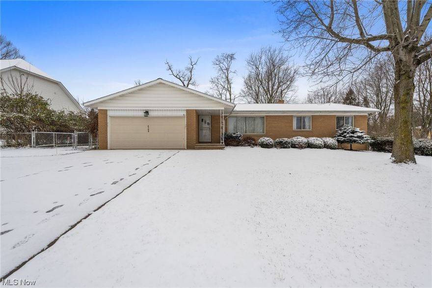 If you're looking for an all brick ranch that has been lovingly maintained by it's original owner, look no further.  This wonderful home sits on almost 3/4 of an acre with a fully fenced yard perfect for entertaining. And you can enjoy the beautiful view over your morning coffee from the sunroom. The home features beautiful hardwood floors, and many updates are complete.  There is also the opportunity to add your personal touches and make it your own.  Some of the unique features of the home include a full bath and walk in closet in the master BR, a laundry area on the first floor as well as in the basement, a wood/coal grill in the backyard entertainment space, and a storage garage for all of your tools/toys! The roof and water tank are all newer.  There's so much to see here for the price.  Make your private appointment today.