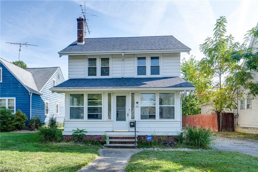 Welcome home to this 4 bedroom Colonial located right off of Lake Erie! Location, location, location!! You are 2 minutes from 2 parks
located on the lake!! Both Century Park in Lorain and Lakewood Beech Park in Sheffield Lake are perfect for taking the kids, hanging
out or just relaxing and enjoying the views!! Your oversized kitchen includes a nook area for a small pub table, extra pantry area or as
a mud room coming in off of the back of the house....What ever you decide!! You will love the new porcelain tile floors, granite
counters and tile backsplash!!! On the 2nd floor you have your recently update bathroom with new porcelain floors, porcelain tub
surround and all new fixtures!! 3 bedrooms on the 2nd floor and a huge 17 x 11 4th bedroom on the 3rd level!! Your waterproofed
basement is equipped with a half bath and is waiting for your finishing touches! Enjoy peaceful evenings on your fully enclosed front
porch or in your mostly fenced in back yard which is perfect for entertaining! All appliances stay so all you have to do is MOVE IN!!!