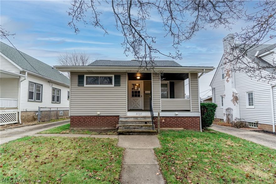 Great opportunity for a solid bungalow in Cleveland's West Park neighborhood! This charming home features 3 bedrooms, 1 full bathroom, and plenty of classic charm. It just needs your personal touches! The front door opens into a nice living room that features elegant wood trim and newer windows. Head back to the  formal dining room where you will find beautiful corner built-ins with leaded glass doors! At the back of the house is a serviceable kitchen that includes all appliances. There are two bedrooms on the first floor, as well as a full bathroom. Upstairs, there is a very large third bedroom with three closets! The lower level has a laundry, an unfinished half bath, and framing for the bathroom and a rec room. Outside, there is covered back deck, a fully-fenced back yard, and a nice front porch! Located just off of Lorain Avenue just minutes away from highway access, Rocky River Reservation, and all of your shopping needs. Don't miss this one!