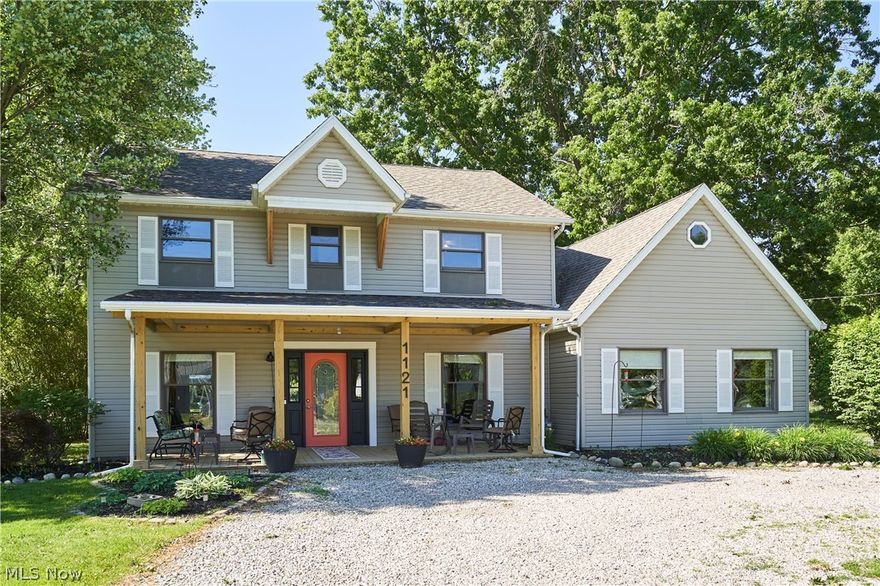 Large colonial with front covered porch and back patio located on a large .82 acre lot.  Freshly painted.  Updates include:  roof 2022, covered porch 2024, high efficiency HVAC 2022, stainless appliances in kitchen 2023, butcher block countertops in kitchen, low threshold walk in shower in master bath 2023.  All bedrooms have ceiling fans and closet organizers.  Generous bonus rooms could be used as two additional bedrooms. Move in condition