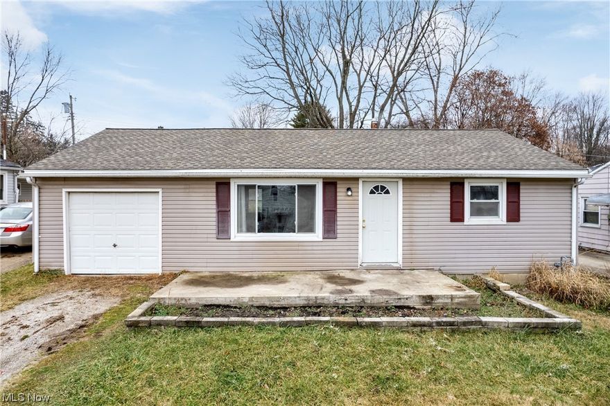 Welcome to this charming ranch-style home! Step into comfort with freshly painted interiors, featuring two bedrooms and a stylishly updated bathroom from 2022. Enjoy the tranquility of a quiet street, fenced in backyard, and the convenience of an attached garage. This cozy retreat is ready to welcome you home.