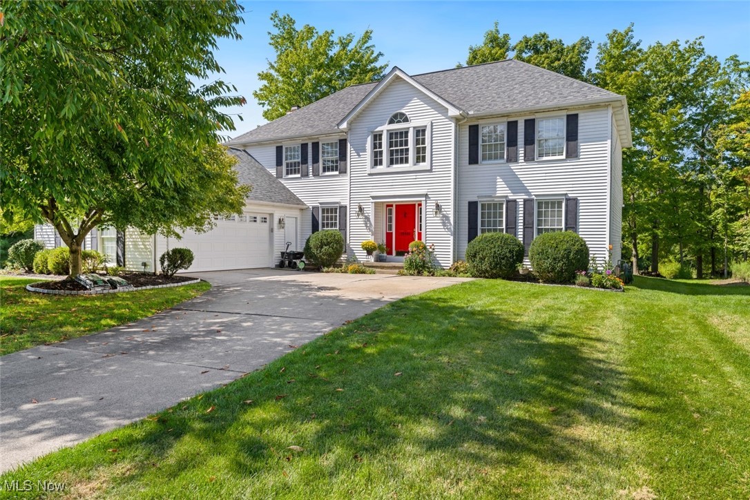 WELCOME HOME to this Impressive 2,900+ sq ft, 4-Bedroom, 2.5 bath Colonial that combines MODERN UPDATES with TIMELESS CHARM! Located in Strongsville’s sought-after Echo Lake Community, residents here can enjoy the development’s swimming pool, tennis courts, playground & clubhouse! Step inside the dramatic 2-story foyer & you’ll instantly appreciate the spacious flow of this home! French doors on your left lead to a home office w/dual entrances. On your right is a spacious living room with abundant natural light that opens to a formal dining room; perfect for entertaining! The large kitchen features a center island, walk-in pantry, stylish backsplash, updated appliances, and opens to a family room with w/a cozy fireplace & charming bay window seat. A 1/2 bath & convenient laundry/mudroom w/backyard access complete the 1st floor. Newly painted staircase/railings lead you to 4 generously sized bdrms & 2 full baths, including an expansive Primary Bedroom w/ensuite, walk-in closet & vaulted ceilings. A partially finished basement offers more room to play, includes a pool table, and has a rough-in for a future bath! The spacious backyard is a serene, peaceful retreat featuring lake & greenspace views and thoughtful landscaping updates, including mulch, stone edging, & a sealed stone patio. ALL APPLIANCES STAY, including WASHER/DRYER, & SECURITY SYSTEM. Just a few of the RECENT UPDATES INCLUDE: *Roof-Complete Tear-off(2021) *Leaf Filter Gutters(2022) *New LVP flooring main floor(2024) *Furnace & A/C(2020) *Water Tank(2022) *Dishwasher(2023) *Stove/Microwave/Fridge/Washer/Dryer(2020) *New Carpet-Family Rm/Stairs/Hallway/Guest Bdrm(2025) *Kitchen Backsplash(2023) *Fresh paint in most rooms, painted kitchen & bath cabinets & trim, professionally cleaned fireplace, new ceiling fan(2024–2025) *ASK for the FULL LIST OF UPDATES! Tour this lovely home at our OPEN HOUSE on Sun, Sept 7th from 12:00-4:00, or schedule a private showing for any time after that! Your dream home awaits!