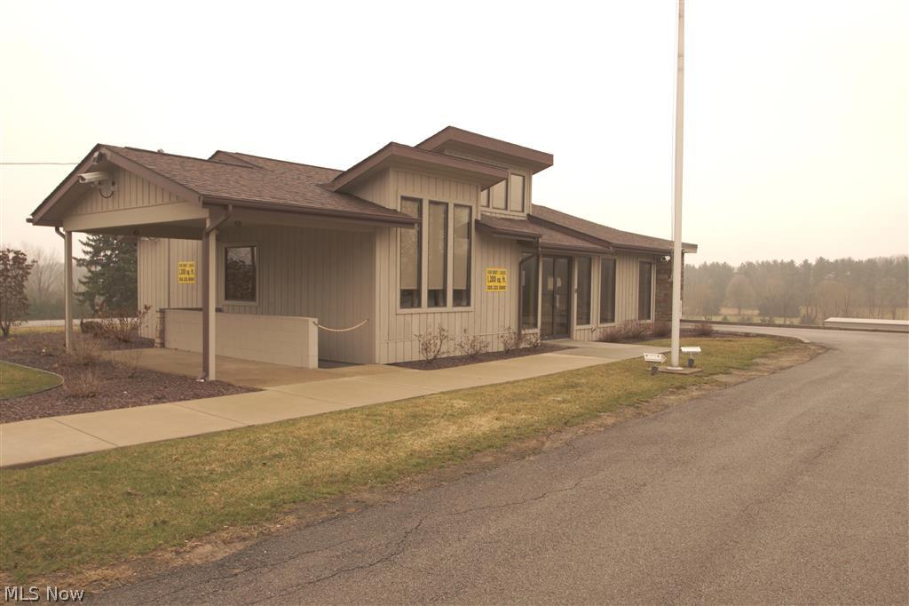 FOR LEASE: Former Huntington Bank building with drive through. Lobby with safe. Two offices. Lower level has large room with built-in cabinets and has separate outside access, two restrooms, kitchenette, storage rooms. Plenty of parking. Located on busy St. Rt. 9 and St. Rt. 172.