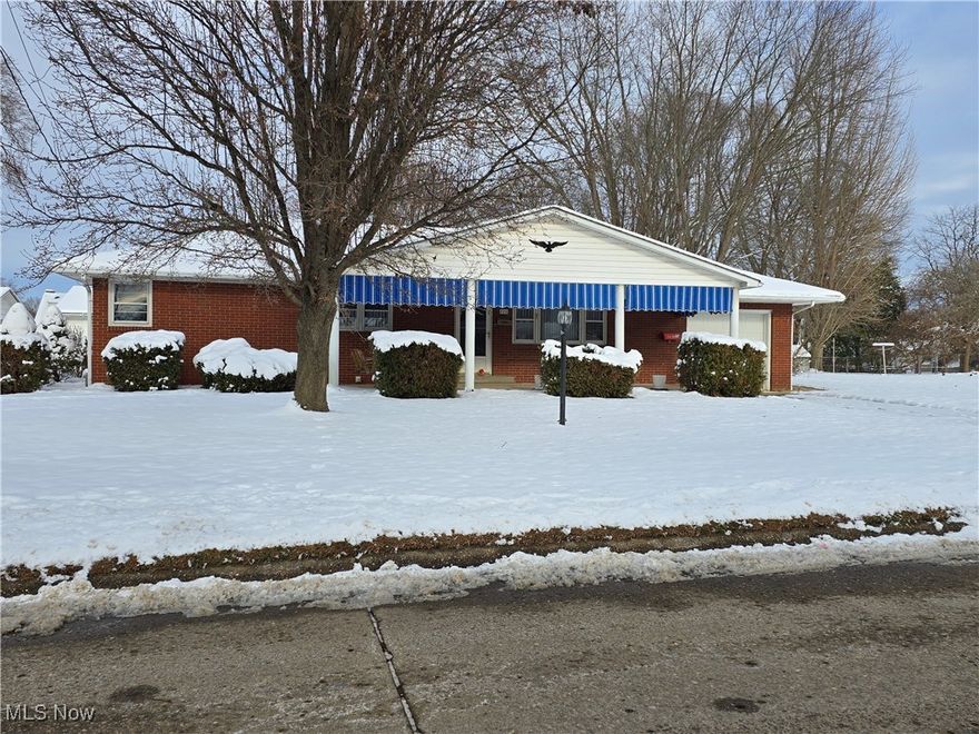 Charming 3-bedroom brick ranch with 1.5 baths, featuring beautifully refinished hardwood floors, updated lighting, fresh neutral paint throughout, new outlets, and a new thermostat. The kitchen offers durable luxury vinyl tile, while the full unfinished basement provides excellent potential for additional living space. Situated on a large double lot ideal for entertaining and play, the property also includes a spacious 24x28 detached garage perfect for autos or hobbies and a 10x12 shed for gardening. Conveniently located near restaurants, grocery stores, the hospital, and the mall, this traditional ranch is move-in ready and waiting for its new owner.