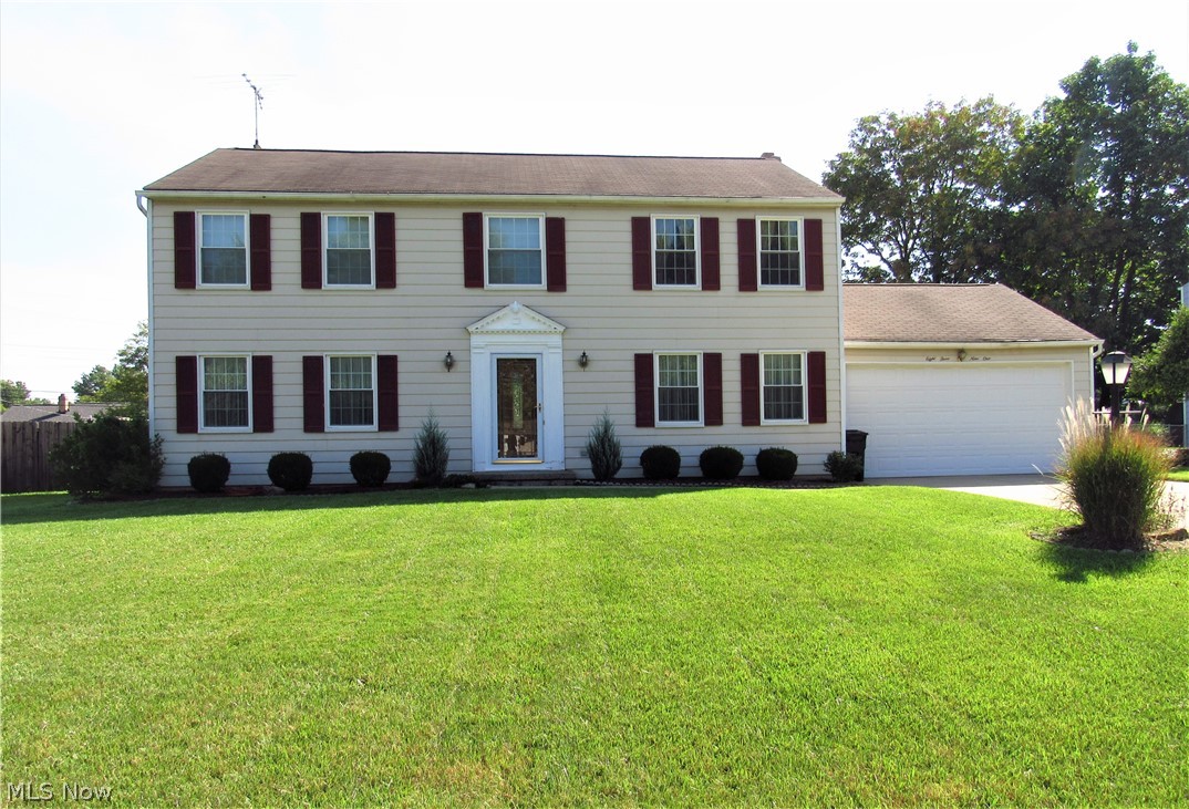 Long time owner says time to sell! Five bedroom, two and a half bathroom Colonial on a quiet street. Eat-in kitchen with island breakfast bar, bay window, pantry and all appliances staying. Formal dining room. First floor laundry room. Family room has fireplace and french doors leading to a patio, in-ground pool, shed and fenced yard. Big first floor home office! Owner bedroom has full bathroom with make-up vanity and clothes chute. This house has beautiful hardwood floors, and hardwood floors under most carpeted rooms. Wood stained doors and loads of storage. Two car attached garage has workbench area and pull down stairs to attic. Basement has recreation room with a wet bar, storage area, mechanical area and a 1/2 bath. Includes one year home warranty!
