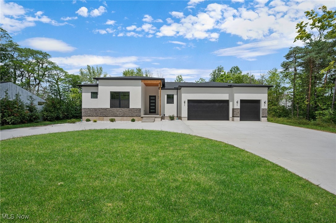 This stunning custom new-built Ranch-style home in the highly desired Highland School District offers the perfect blend of luxury, comfort, and convenience. Designed with an open-concept single-level floor plan, the home features soaring 10-foot ceilings throughout and vaulted ceilings in the family, kitchen, and dining areas, creating a spacious and inviting atmosphere. The gourmet kitchen boasts a large island overlooking the family room, complete with a cozy modern fireplace—ideal for entertaining or relaxing. The master suite includes elegant tray ceilings, a private covered porch, and a spa-inspired bathroom with an oversized walk-in shower. Two additional bedrooms share a flexible Jack and Jill bathroom, perfect for family or guests. Additional highlights include a full basement with 9-foot ceilings, a 3-car garage, a spacious covered backyard porch, and an oversized U-shaped driveway for easy access. Located just minutes from shopping on Route 303, this beautiful Hinckley home is a rare opportunity in a prime location.