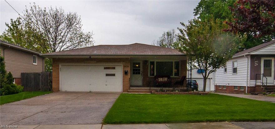 You will love this charming 3 bedroom, 2 bathroom ranch with a 2 car attached garage. This home will give you 1,185 sq ft of generous space on the 1st floor. The living room and dining room feature wood floors and open up into updated kitchen that has plenty of cabinets. The master bedroom has beautiful wood floors and has a private 1/2 bath. The finished basement is a great place to relax and entertain, it has a wet bar and a bathroom. New windows in 2010, kitchen floor re-tiled in 2015, new electric box in 2010, garbage disposal in 2010, driveway apron and sidewalk in 2010, ceramic tile in stairwell in 2011. Air conditioning 2 years old, H20 tank 7 years old, refrigerator 2 years old. Situated in a friendly community, you can enjoy the park near by that has swings, kids playground, tennis courts, baseball fields and walking trails. 1 year home warranty included at a value of $399. Don't miss out, call for a private showing today!