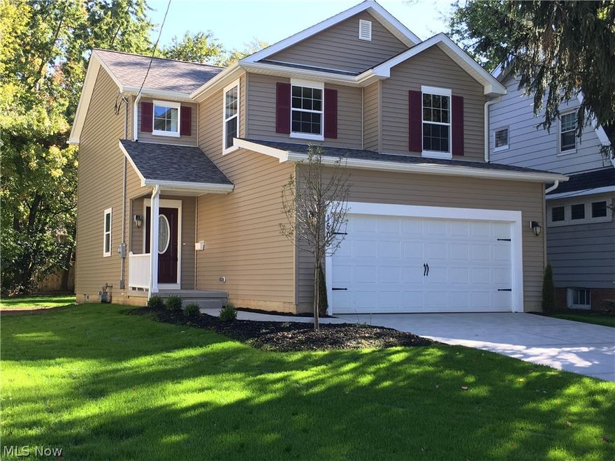 Completed and Move In Ready with a lawn! This home comes with a 5 year 75% Tax Abatement! Landscaping Included! Weathervane Homes is proud to bring you a large, luxurious and energy efficient 3 bedroom home in South Euclid!! Come and see Brand New construction so close to the highway and shopping. Top Quality construction and interior design by Weathervane Homes! Kitchen boasts granite counter tops, Matching Stainless appliance set and beautiful wood cabinetry. The Generous open floor plan has a dinette and allows for very easy entertaining. Second floor has an oversize master bedroom with all the luxury you could want, his + hers sink and HIS and HERS walk in closets! Another full bath & two bedrooms for the kids as well . House includes High Efficiency windows, insulation, Heating and cooling. Oil Rubbed Bronze hardware and matching light fixtures. Truly a gorgeous home to grow in!