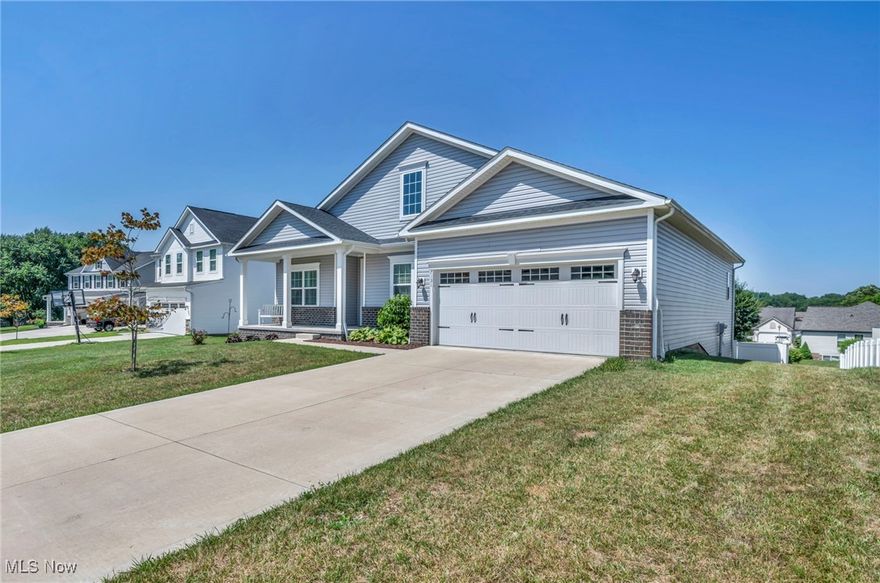 Fantastic low maintenance one floor living! This like new home has the features you’re looking for, including an open layout that connects the living area, dining space, kitchen with all appliances and granite countertops, a pantry, and a center island with counter seating. The split bedroom design has the primary suite on one side, offering a full bath with a double sink vanity, and a walk in closet with organizer. On the other side, you’ll find two more bedrooms and the main full bath with a tub/shower combo. The first floor laundry is conveniently located close to the master bedroom. A full basement adds storage and is plumbed for a bath if you’re looking to expand. Walk out basement leads to the back yard of which has a full privacy fence and patio that would be great for entertaining or just relaxing.  Don’t miss your chance to see this beautiful home!