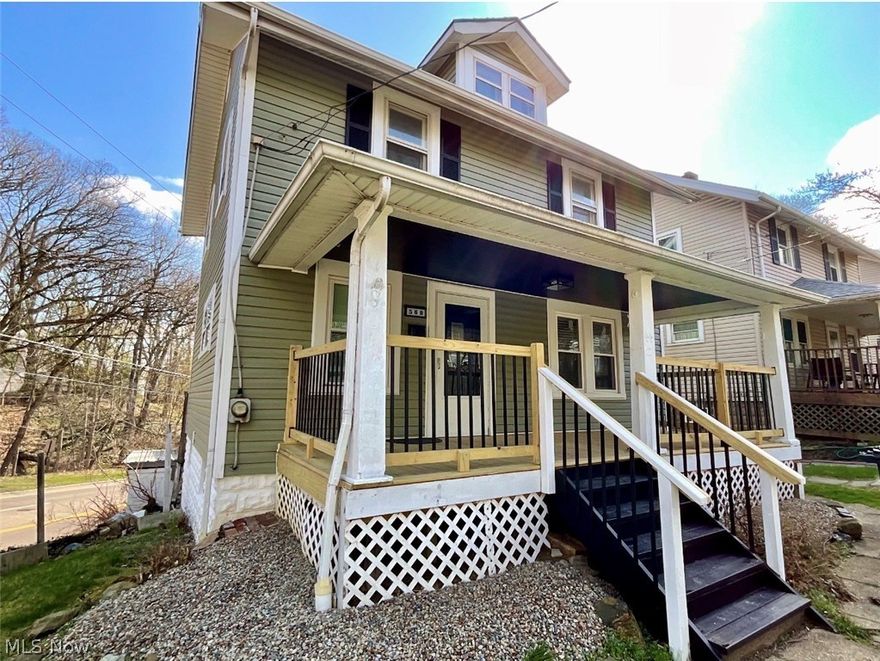 Welcome to 569 Barwell St., Akron.  Freshly painted throughout, this home has been updated and remodeled. The Living Room has a Fireplace with a wood enhanced backing. The new flooring makes this room look warm and spacious. The Formal Dining Room has recess lighting that provides a sleek modern look that enhances the overall visual space. The open floor plan leads into the newly remodeled kitchen. The kitchen leads to a freshly painted outside deck with a relaxing view. Outside there is also a rebuilt front porch. Upstairs there are three newly carpeted, very cozy bedrooms. The remodeled full bath located on this floor is amazing. The basement recreation room has new carpet and a new half bathroom. The laundry room is also on this floor. Welcome home!