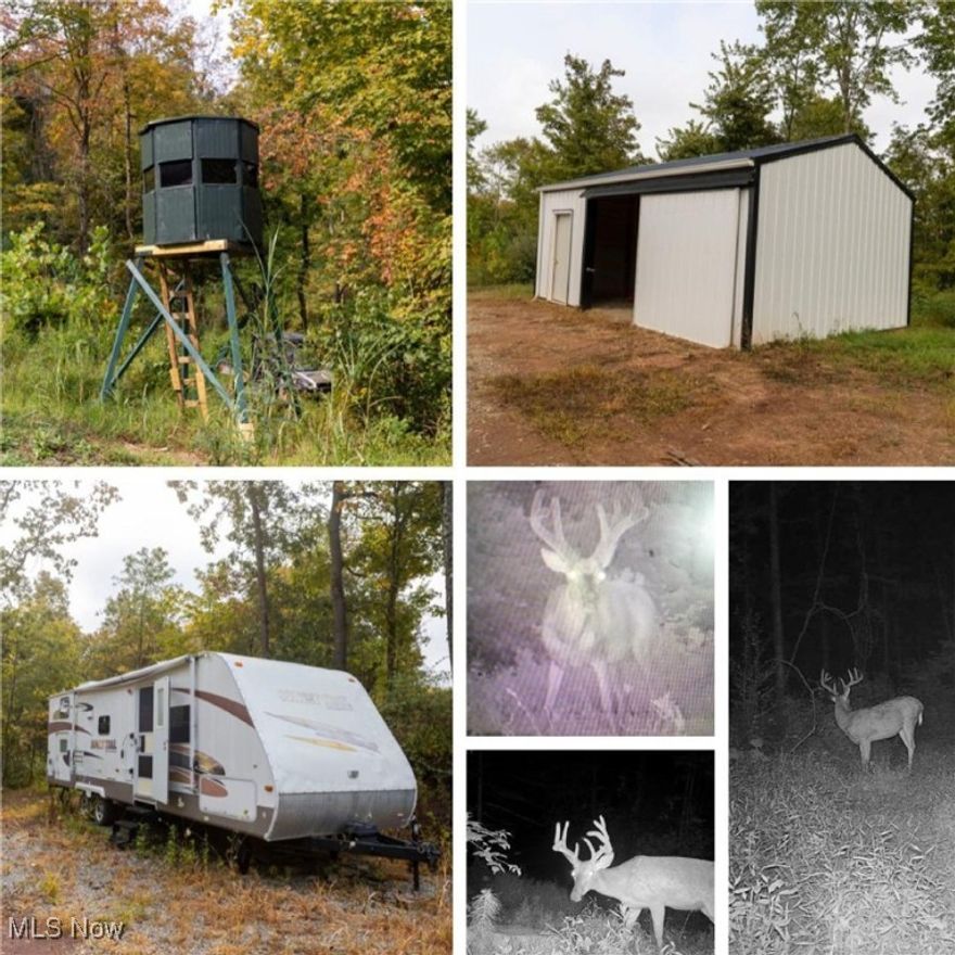 Here’s your chance to own 76 acres in a great hunting area, surrounded by public land. This property is ready for the season with 2 blinds, food plots, treestands, trails, and multiple access points to hunt the wind. A pole barn and camper are also included, so you can move right in and start enjoying it. Noble County is known for its strong wildlife population, and with 2,700 acres of public land just down the road, you’ll have plenty of opportunities. Come take a look and secure your hunting spot for this fall!