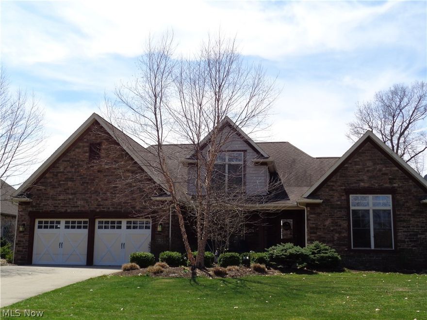 Great location in Mayfair East. Wonderful custom built home with first floor master suite and master bath with whirlpool tub, large walk in shower, tile floor, his and her sinks, and walk in closet.  Also, first floor bedroom or a great office space. Great room with gas log corner fireplace, newer wood flooring and view of the golf course. Crown molding and chair railing. Vaulted ceilings with ceilings fans. Large open eat in kitchen newer wood floor, island, granite counter tops with tile back splash and appliances. Second floor with two bedrooms,  full bath and a loft area with views of the great room. Full basement partially finished recreation room 400 square feet, newer carpet, half bath and plenty of storage. In-ground salt water pool with paver patio and vinyl black fence.  Relaxing view of the golf course and pond with a sprayer from the patio. East Park has a walking path, playground area and a pavilion available for residents. Including a 1 year America's Preferred Home Warra