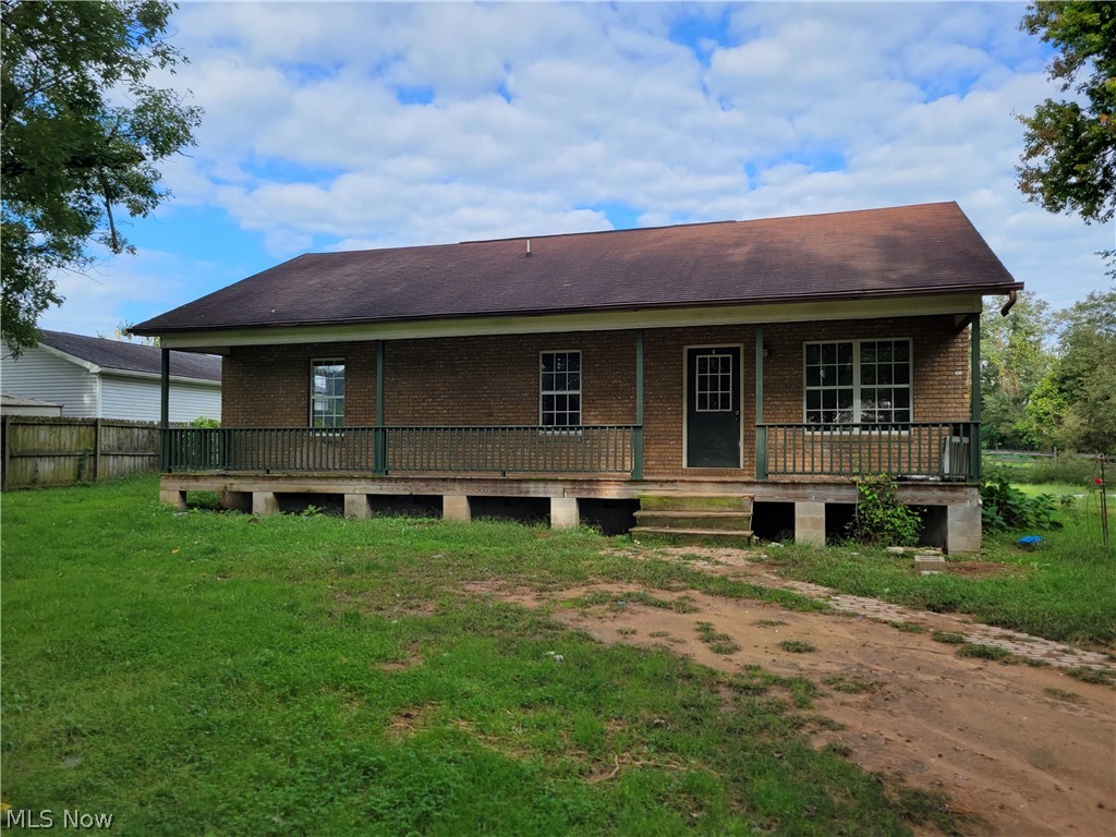 3 bedroom 2 bath brick ranch situated on a level lot at the end of a dead end street. Oversized detached garage could make a good workshop. Covered front porch. Open concept living room / dining room with galley style kitchen. Laundry room doubles as a mud room for the rear entrance. All bedrooms and 2 full baths are on the main floor with one en suite bathroom. Unfinished walkup attic could be finished for a loft style 4th bedroom or perhaps a home office.