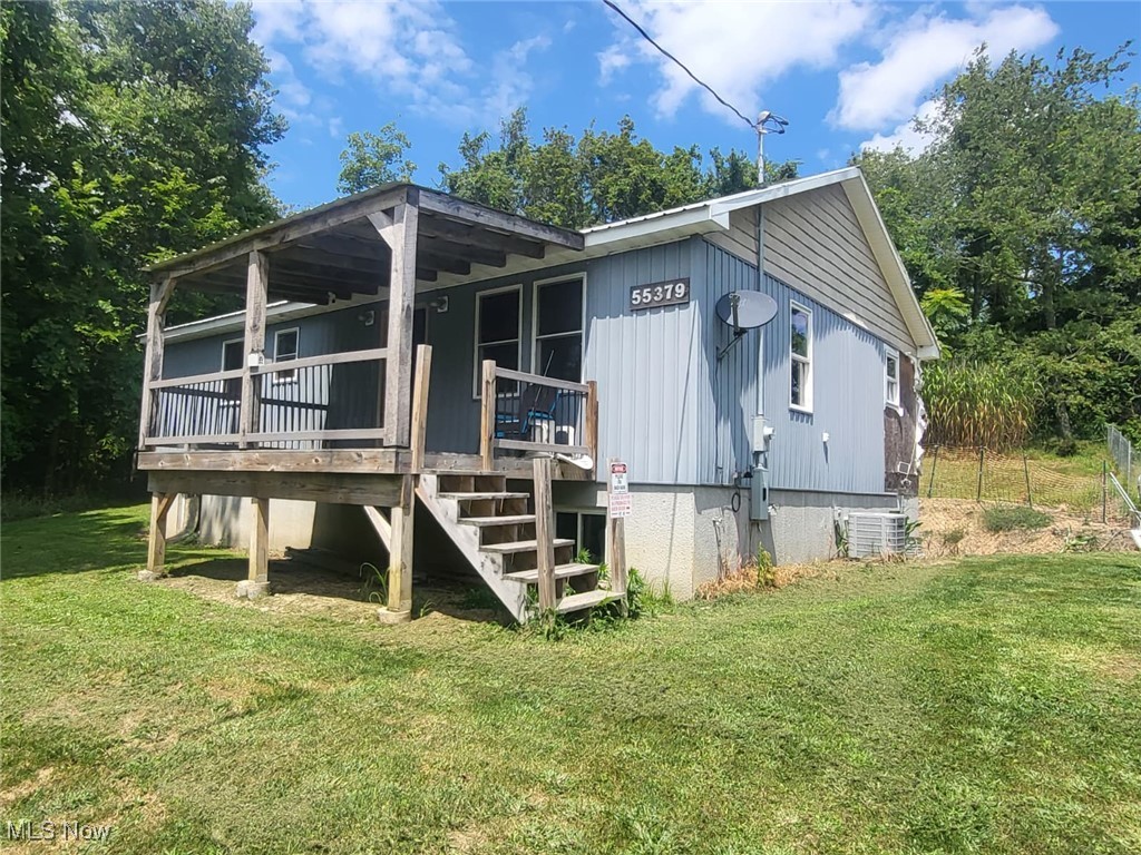This 2 bedroom-2 bath home features 1,200 sq. ft. of living space. The kitchen is spacious with wooden cabinetry, an island with granite tops, and a pantry. Both bedrooms offer walk-in closets. The bathrooms include granite countertops and cabinets. Roof and AC are both approximately 8 years old. There is also a newly renovated full basement.
The lot spans 0.57 acres and includes a detached 1-car garage, fencing, and a covered front patio. The home has a well and septic system. In the backyard, there's an open barbecue area and a wide yard space. The house is in move-in ready condition.