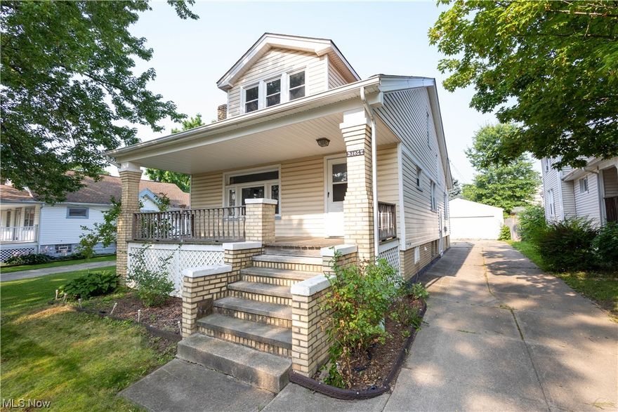 Large Cape Cod in the Jefferson neighborhood of Cleveland, not far from Kamm's Corner. The property features 4 bedrooms and a lovely front porch to enjoy summer evenings on. Inside, you will enjoy an expansive 1st floor that includes a large living room with beautiful decorative fireplace, a formal dining room to host family and friends, and nicely appointed kitchen, and two bedrooms plus a full bathroom. Upstairs are the 2 additional bedrooms as well as another bathroom. It also has a bonus room that would be an ideal home office or game room! The basement is light-filled and large and has enough space to finish and add a powder room. All mechanicals are in good working order: HWT 2022, furnace 2022, roof 2013, plus easy to care for vinyl siding. This property can be purchased with others that make upa 27-property portfolio. Buy one, buy some, or buy them all. Property list is available upon request. Property has passed the LEAD Safe inspection! Photos depicting furniture have been virtually staged to show this property's full potential.