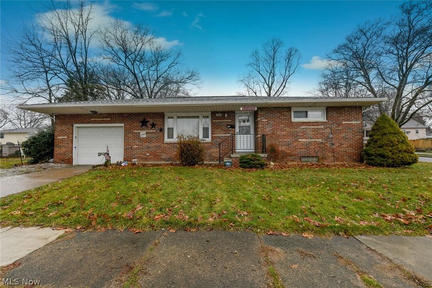 Precious 3 bedroom brick ranch with attached garage is clean and ready for you to make it your home.  Immaculate spaces featuring gleaming hardwood floors throughout the living room and bedrooms.  The tiled bathroom has abundant natural light. The fully appliance eat in kitchen has well-built cabinets a neatly tiled backsplash and shiplap walls. The basement is clean and dry and offers additional living and storage space.  Windows, including glass block in the basement are newer, the roof was replaced in 2007.  The electric, furnace and April air cleaner have ben well maintained.  Outside you will love the fenced yard and easy access to walk the towpath trails. What a value!