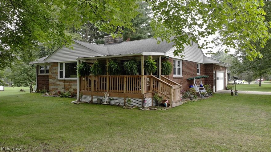 Stunning brick ranch in Ravenna Township! On a lovely corner lot sits this beautiful 3 bedroom, 2 full bath home on .59 acres. Stunning original hardwood floors in the living room and all three large bedrooms. Fabulous open concept! Kitchen has all newer appliances (2018), plenty of cabinets and countertop space and opens up to the spacious dining room which is roomy enough for large family dinners. The living room boasts a gorgeous gas fireplace perfect for those cold winter nights! There is fenced back patio and large covered porch that overlooks the beautifully landscaped extra-large yard. Full unfinished basement is drywall ready. Many updates include completely remodeled main bathroom (2018), New full bathroom in basement (2021), New well pump (2018) New electric box (2018), New plumbing (2018), New central air (2019), New glass block windows (2019), New covered front porch (2020), New hot water tank (2019) and SO MUCH MORE!! Schedule your appointment today . . . this gem WILL NOT