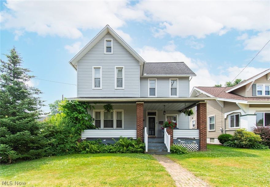 Welcome to this Charming Colonial right in the Heart of Louisville!. This 3 large bedroom full completely updated Master Bath has so much to offer. Cute front porch overlooking the quiet neighborhood. The moment you walk in the door there is super high vaulted ceiling throughout the entire home. The open family room is next to the office. The spacious dining room with archways and many windows for natural lighting is adjacent to the kitchen. The kitchen has large island, new appliances, so many cupboards with lots of storage. The upstairs has 3 large bedrooms and 4th bedroom on third floor or extra storage area. The completely updated bathroom has heated tile flooring, double sinks and new vanity and skylights. The basement has laundry, glass block windows, walk up stairs to outside, plumbed for another bathroom. Basement is waterproofed from Ohio Waterproofing. Cute corner lot with back deck and 3 car garage. Updates include: Roof 2018, new furnace, water softener, appliances. This is a must see!!!