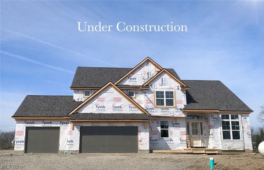 This final opportunity is now under construction at The Reserve at Mass Estates, an established new community just over the Westlake border.  This well-designed home features a 1st-floor primary suite, 3-car garage, a private home office with double doors, and a rear covered porch. At the heart of the home, you’ll find a beautiful kitchen with spacious quartz island, walk-in pantry, and soft-close cabinetry that opens to a rear covered porch as well as the expansive Great room, appointed with 10’ ceilings and gas fireplace. The smartly designed back hall off the 3-car garage features built-in lockers and leads to a conveniently located powder room. Upstairs, you’ll find two additional bedrooms with a shared bath, along with a roomy loft area  and study nook.  The full basement with 9’ ceilings is roughed in for a full bath and wet bar, making future finishing a breeze.  A 2026 move-in, this is the last new build available in this thriving community! *Photos and renderings are for illustrative purposes as home is under construction. Please ask your new home sales specialist for final details about this home.