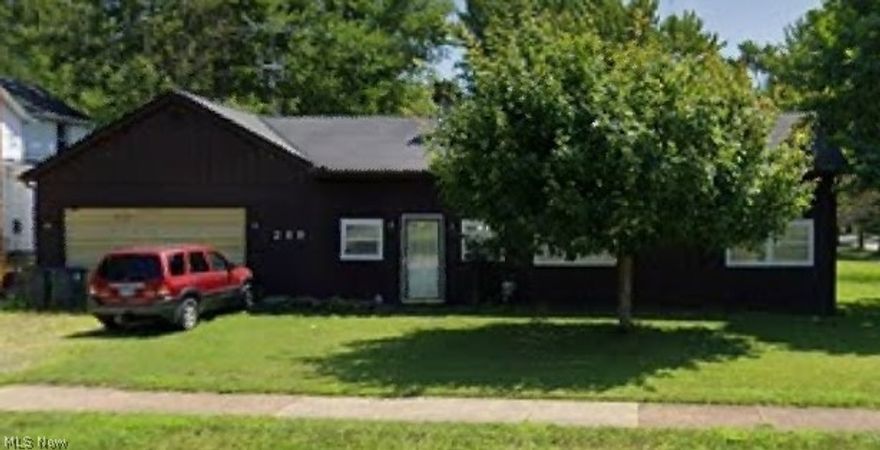 2 bedroom ranch in nice corner lot. Needs TLC. Extra room off back of living room.