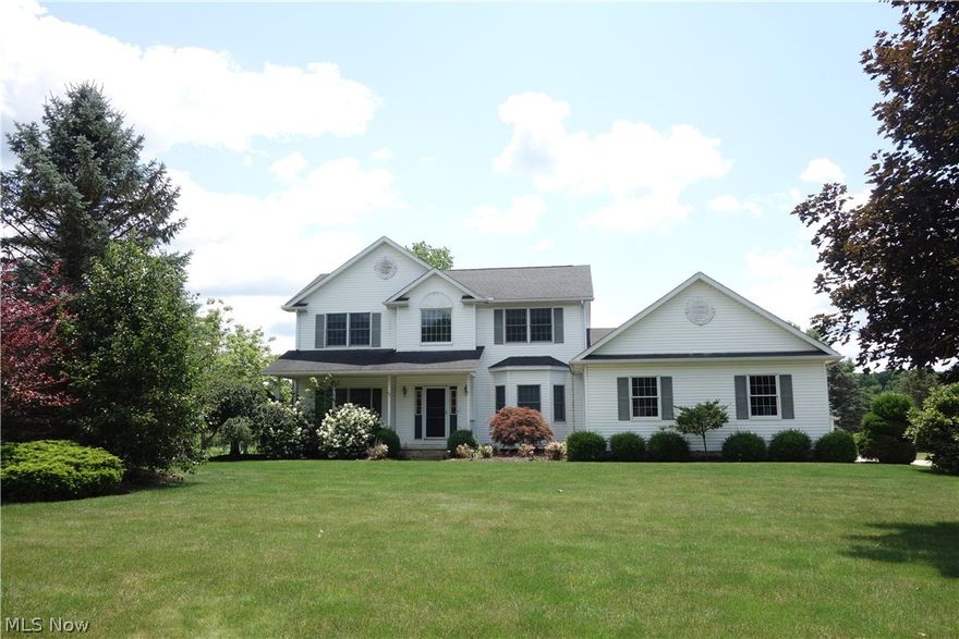 "YES"...A custom built one-owner home plus garage space for 6 vehicles on a beautifully landscaped .9 Acre lot "Everything You've Ever Wished For" right here**This contemporary home w/an inviting foyer offers rich hardwood flooring, a 1st floor laundry, 2.5 bathrooms, 3 possible 4 bedrooms w/ plentiful closets, A superb 1st floor office that could be a 4th bedroom **A fabulous kitchen w/multiple cabinetry, lots of counter space, an island, a pantry and a huge eating area that flows into a jumbo great room w/ gas fireplace, plus a lovely sun room w/walls of windows, sky lights & sliders to a huge composite deck overlooking the magnificent back yard** A Vaulted Master Suite w/ primo master bathroom: double sinks--large tub--separate shower & walk-in closet** A full unfinished basement superbly ready for your lifestyle and ideas** Furnace approx. 2 years old & new well in 2013**A generous amount of concrete driveway w/a 2 car attached 26 X 24 heated garage **Bonus:  a 24 X 40 detached gar