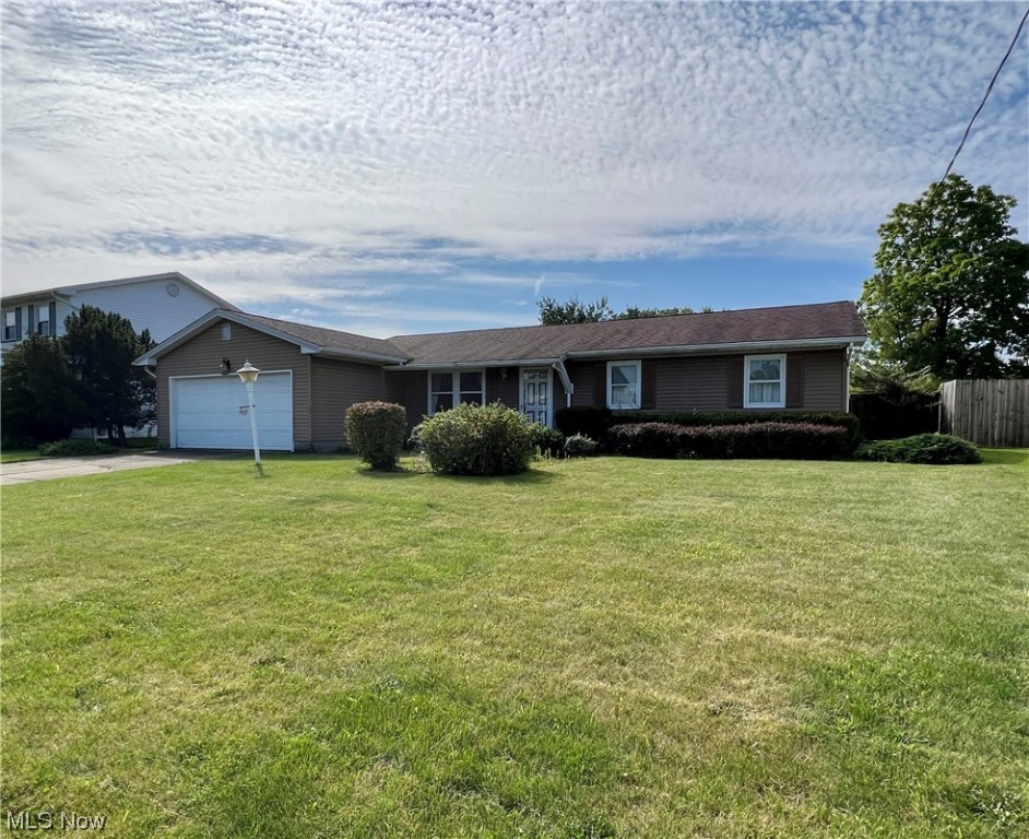 Welcome to your dream home in a quiet neighborhood in Austintown School District! This Charming, Well-Maintained 3-bedroom, 2-bathroom Ranch is the epitome of comfortable living & just waiting for your modern touches to bring it to life. The huge eat-in Kitchen boasts an abundance of cabinets & counter space & provides the perfect backdrop for your culinary creations & family gatherings. The spacious Family Room is designed for relaxation & entertainment & offers a seamless connection to the fenced-in backyard, complete with a large shed for extra storage. The inviting Living Room offers ample space for both entertaining & cozy nights in. The master bedroom is generously sized, providing a private retreat within the home. Two additional spacious bedrooms, each with large closets, offer versatility, whether you're setting up guest rooms or a home office. The Roomy Full Bathroom is centrally located to all bedrooms. Rounding out the well-designed layout is the conveniently located, extra