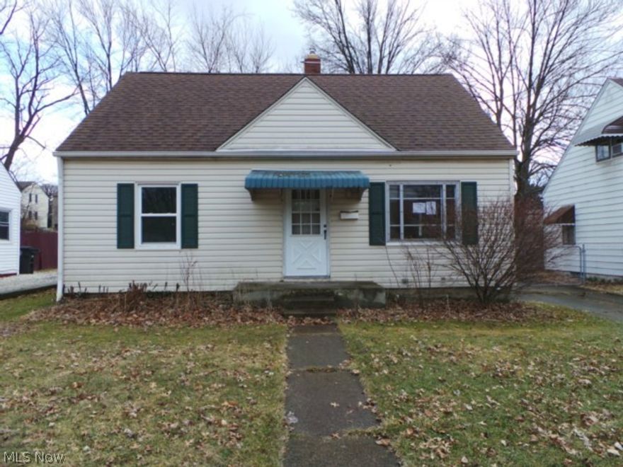 Three bedroom cape with fenced lot.  Great starter!  Lots of hardwood throughout.  Property is HUD owned and sold AS IS.