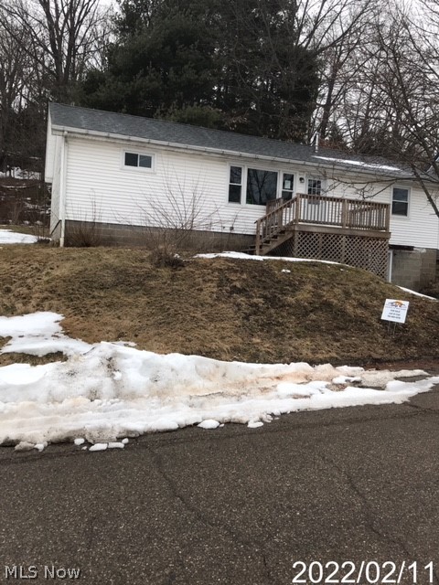 This large ranch sits on a hill with a lovely view. Home has 4 bedrooms and 1 bath all on 1 floor living. Full unfinished basement with a man door and room to turn part back into a 1 car garage for extra convenience.