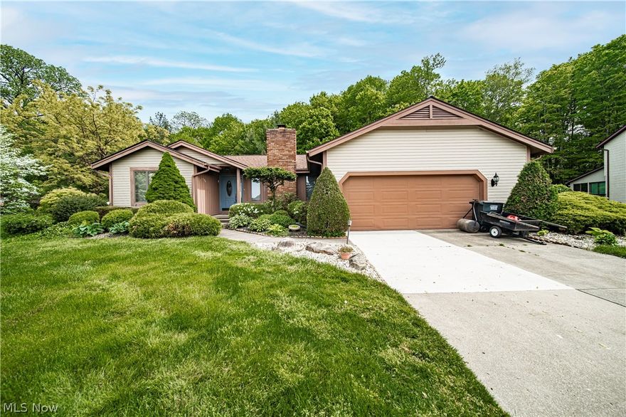 Welcome home to this peaceful and charming Ranch located in a desirable neighborhood in Painesville! Conveniently located near shopping and many different restaurants and amenities. This 3 bedroom, 2 full bath home offers inspiring spaces and an exceptional amount of outdoor space. Enjoy the back patio, the sunroom and/or your backyard oasis after a long day. Inside, you'll find a gorgeous fireplace that welcomes you into the living room and a kitchen that has all the counter space you could ever want with bar top seating - perfect for those family gatherings. Utilize the dining area that overlooks the backyard, or the formal dining room. The primary bedroom features an en-suite bathroom, a walk-in closet, and an abundance of natural light. The ensuite bath is equipped with double vanities and plenty of storage space. In addition, this property offers more than just a beautiful living area - create your own space in the basement! Roof (2022). As soon as you step inside, you'll feel the warm and welcoming vibe. This property is well-cared for, and ready for new owners. Welcome home!