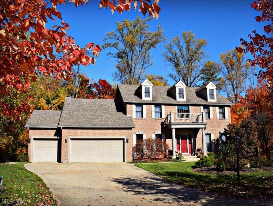 Pride of ownership! Stunning Wagler built colonial nestled on a private, serene cul-de-sac lot in desirable Eaton Estates. Formal living room, formal dining room, 1st floor office w/ cherrywood trim, shelves, and built-in desk. Two story foyer w/ judges panels remodeled, new picture window (2013). Gorgeous sprawling eat-in kitchen w/ granite counters and brand new stainless steel appliances (2015). Family room w/ vaulted ceilings. Kitchen, dining and family room overlook breathtaking views of wooded backyard. 9 ft ceilings throughout 1st floor. Newly refinished hardwood floors all throughout 1st floor (Oct 2015). First floor also features remodeled custom made wood trim crown molding throughout. Master bedroom features vaulted ceilings. Remodeled master bath features skylight,  his and hers sinks, newer travertine tile (2008). All comfort height toilets (2008). Soak tub and separate stand-up shower and walk-in closet also in master bath. All generous size bedrooms. Lower level features