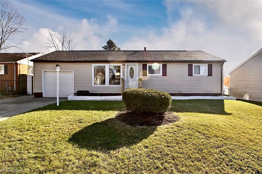 Updated Ranch. New kitchen-flooring-both baths have been updated. New roof. One car attached garage. Master bedroom with updated half bath. Newer windows. Convenient location to Expressways.