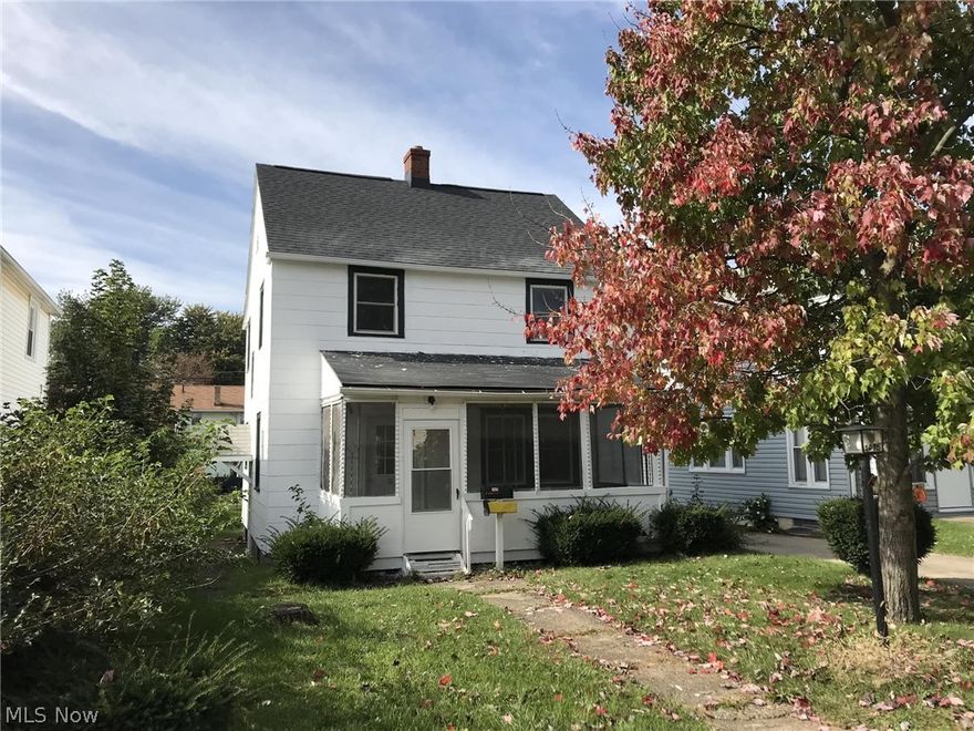 Feel at home in this nicely updated 2 Sty Colonial w/3 BR's, 1 BA, & a detached 1 car garage. Why rent when you can buy for so much less! On the main level as you walk in, you will find a large living room with wood flooring leading into a dining room, & then into a newer kitchen with appliances that convey. You can also enjoy sitting on the front porch on a porch swing enjoying your morning coffee. Upstairs you will find 3 bedrooms & a freshly painted full bath. 
Updates in the past few months have included a new roof, windows throughout, exterior doors, kitchen countertop, cabinets, refinished hardwood flooring in the living room/dining room, fresh paint throughout the main level.
Don't delay, come to check out this home today!