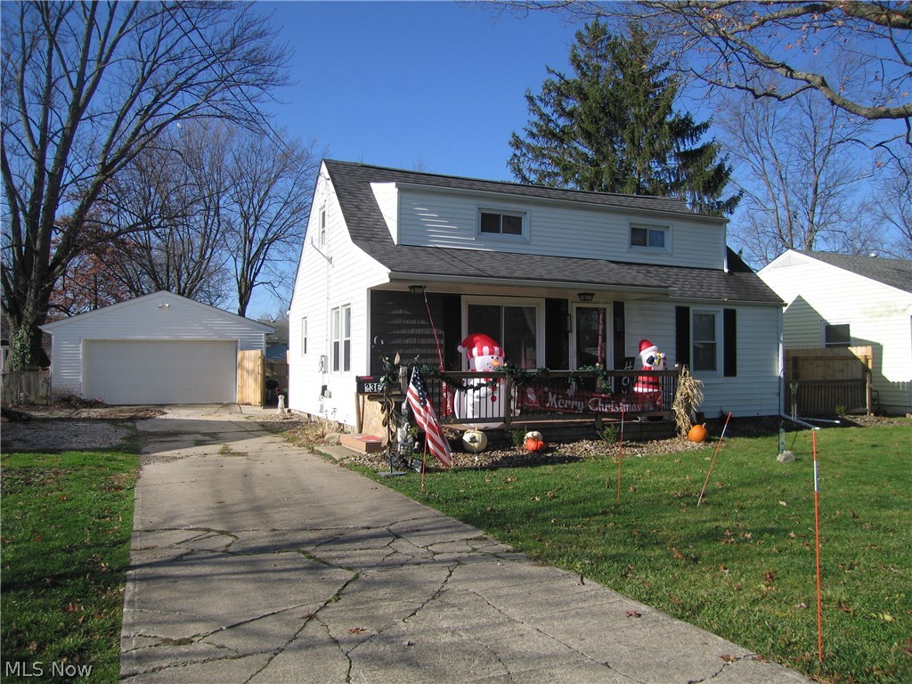 Adorable 3-bedroom, 1.5-bath Cape Cod on the outskirts of downtown Elyria. Located just minutes from shopping, restaurants, LCCC, and Route 480. Eat-in kitchen with appliances, ceramic tile floor, new backsplash, and walk-in pantry for tons of extra storage. Vinyl siding & windows plus brand new vinyl flooring throughout with 25 year warranty. Need a guest room? Master suite? Exercise space? Office or studio? The second floor has endless possibilities and features 2 rooms, a walk-in closet, and half bath. Spacious back yard includes a new wood privacy fence with gate, 27x33 concrete patio, and 1-year-old 18' round above ground pool with cover and all equipment. Worry-free home with home warranty.