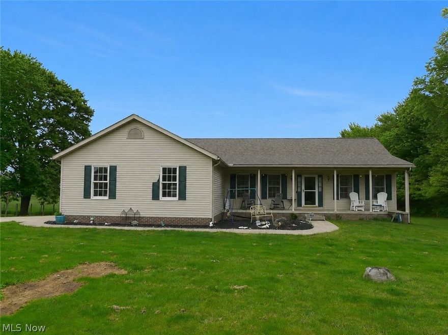 4777 Waterloo Rd offers comfortable one-floor living on a 2.188-acre lot in Atwater Township. This split plan ranch features 3 bedrooms and 2 full bathrooms, with the primary suite positioned separately from the secondary bedrooms for added privacy.

The kitchen, dining area, great room, mud room, and laundry room feature durable LVP flooring, while all bedrooms are carpeted. Stainless steel kitchen appliances were updated in 2022. Additional major updates include  high-efficiency furnace with UV filter, hot water tank, and septic pump, all completed in 2022. Central air was replaced in (2017) and the roof (2019),

The home also includes a full unfinished basement offering additional storage or future finishing potential, along with an oversized 2-car garage and a functional layout with good living space throughout. Septic system was serviced in 2022.  Call Today to schedule your private showing!