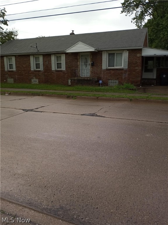 Brick ranch with three large bedrooms. Living room and all bedrooms have hard wood floors. Extra-large, eat-in kitchen with lots of cupboards and stove and refrigerator. All windows and exterior doors replaced approximately 7 years ago. Hot water tank replaced approximately 3 years ago. There is an enclosed breezeway between the house and garage. The 2-car garage opener and door was replaced approximately 2 years ago.
