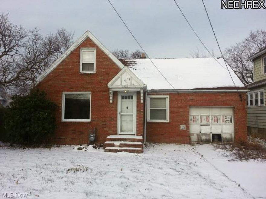 3 bedroom, 1 bath brick Cape Cod located minutes from Ashtabula Harbor. Home being sold AS IS. Cash offers only. Home has lots of potential. Located across from school and place of worship. Buyer responsible for any point of sale inspection/violations. Buyer responsible to have any utilities turned on for inspection.
