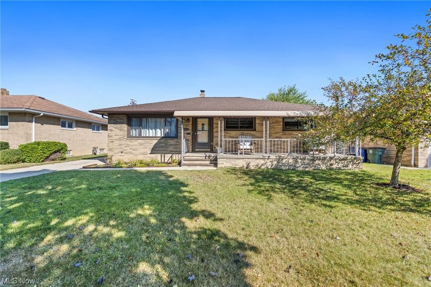 Welcome to 9626 Idlewood Dr! This beautiful 3-bedroom Ranch is in move-right-in condition. Enjoy your morning coffee on the inviting covered porch. Living room is highlighted by a large window bringing in lots of natural light. The dining area opens into the kitchen perfect for your entertainment needs. Bright kitchen with ample cabinets, backsplash, and a large sink; all appliances included. Spacious owner bedroom with closet and a half bath, two other bedrooms, and a full bath with tub and tub surround complete this level. Your living space extends into the lower level with a finished rec area, a full bathroom with a walk-in shower, laundry, and storage area. Partially fenced-in rear yard and detached two-car garage. Recent updates include a new garage door, new gutters, HVAC maintenance and duct clean 2023, a new roof with a full tear off 2022, a new service panel, a new bathroom in the basement, updated both bathrooms on the main level 2021, new vinyl fence 2020, new kitchen floor 2019. Great location close to parks, restaurants, and shopping, with easy freeway access and minutes to downtown Cleveland. Call us today to schedule a time to see it.