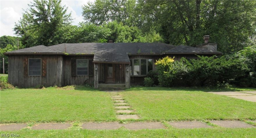 This property needs a buyer with vision to pick up where the sellers left off and make this property a home again. There's so much potential for this 1953 build ranch with over 2000 sq. ft. featuring a beautiful fireplace, large master bedroom w/big closet, huge living room,eat-in kitchen, back porch and in ground swimming pool. The sellers replaced the rear roof with new sheathing and shingles, installed a sump pump in the basement, replaced and re-framed the walls at the back of the house and cleared away some of the overgrown vegetation around the house. Situated on two parcels this property offers almost a half acre of land. Seller was going to remove part of the wall between the living room and kitchen to open it up and modernize. There's plumbing in place for a half bath at the back of the house in the porch area. Convenient location. Not bank owned.