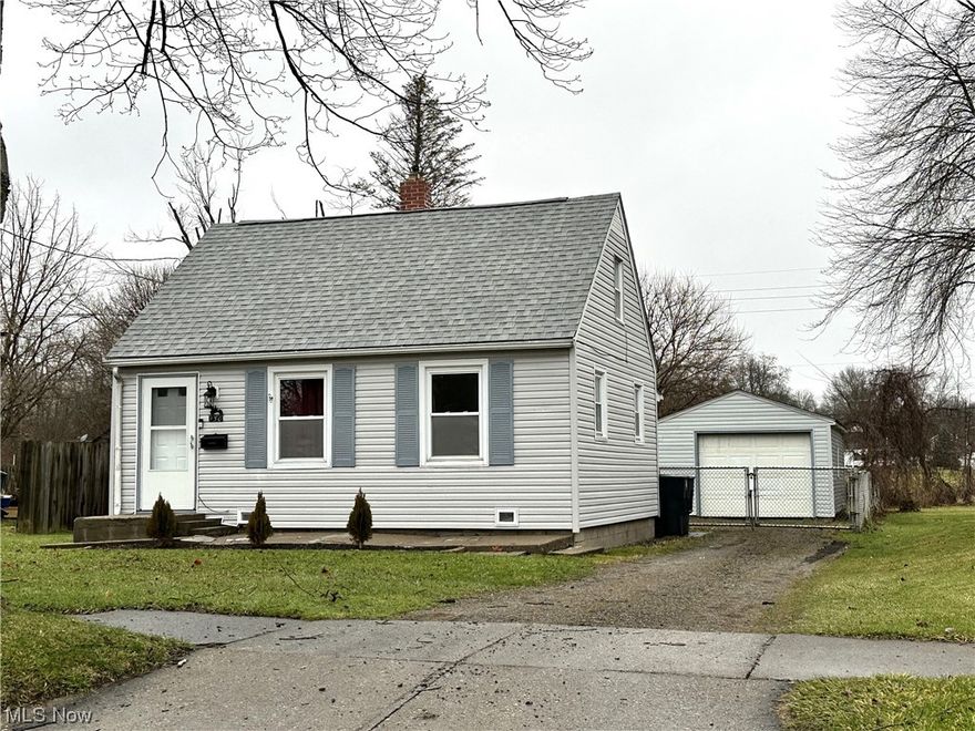 Nothing to do but move in to this adorable 2 bedroom cape cod. As you drive up, you will notice the extensive updates.  Once inside, you will appreciate the detailed work completed.  The living room has new carpet.  The kitchen has been updated to include cabinets, counter top and back splash.  The first floor bedroom is just the right size.  You also have a fully updated 1 floor bathroom and first floor laundry with a new water tank.  Upstairs is a large bedroom.  You also have a one car garage and fenced yard.  Recent updates; kitchen bath, carpet, paint, hot water tank, light fixtures, baseboards and toe molding, faucets, GFI's, register vents.  Also newer roof, siding and vinyl tilt-in windows.