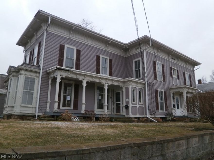 Over 3400 square feet of living space in this charming home built in 1840. Home sits on a 4.26 acre parcel with a creek that runs through it. Front porch area, updated kitchen and bathrooms. Newer floor coverings installed and interior recently painted. Garage need work or may require removal. There are two furnaces with two gas meters. Bank addendum will follow upon agreement of terms and will need to be acknowledge by buyer(s) and buyer agent.