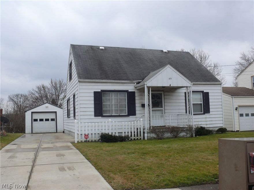 Great Value in this comfortable 4 bedroom Cape Cod with 1.5 baths!  Large kitchen with eating area, new laminate flooring, plenty of cabinets, dishwasher, built in range and oven!  (1st floor laundry--1st floor bedroom converted).     Sun Room overlooking covered patio and backyard.  Full basement waterproofed by Glorious Homes with warranty to new buyer.  New cement driveway.  Garage with extra storage built on.